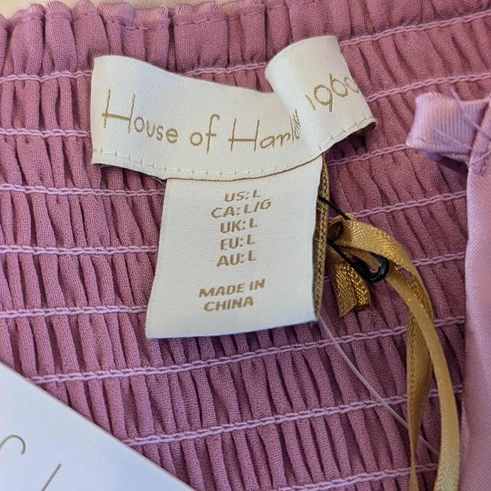 House of Harlow Lilac Satin Cropped Camisole Chain Strap Top NWT - Picture 7 of 8